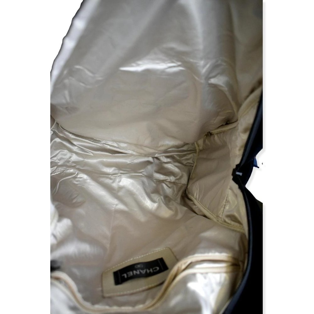 CHANEL  Coco Neige Front Pocket Quilted Velvet Backpack Bag Black - Picture 10 of 11